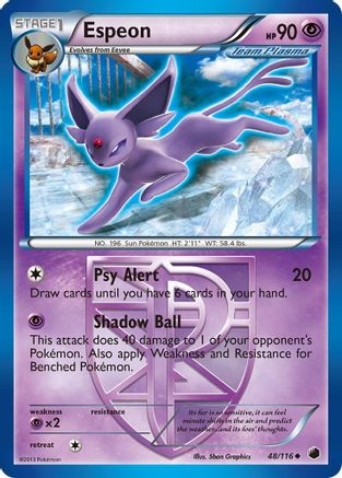 Espeon (Team Plasma) 48/116 - Plasma Freeze Reverse Holofoil