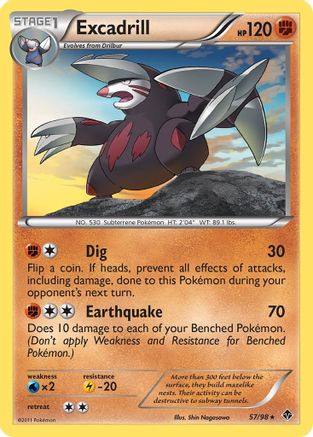 Excadrill (57) 57/98 - Emerging Powers Reverse Holofoil
