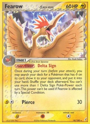 Fearow (Delta Species) 18/100 - Crystal Guardians
