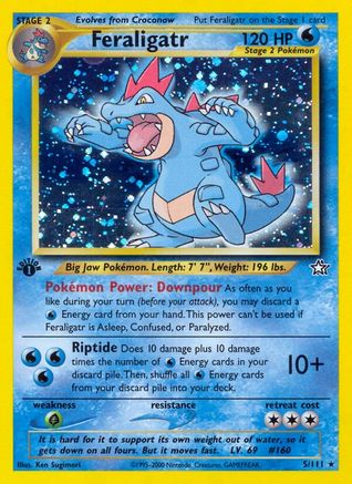 Feraligatr (5) 5/111 - Neo Genesis 1st Edition Holofoil