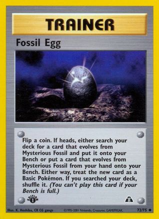 Fossil Egg 72/75 - Neo Discovery 1st Edition