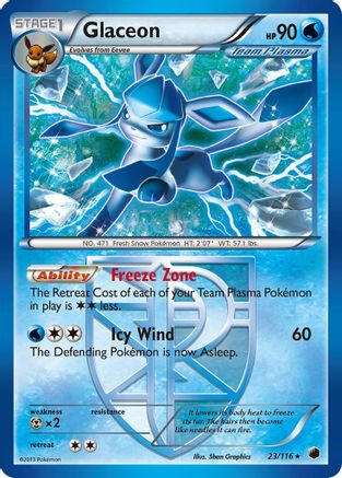 Glaceon (Team Plasma) 23/116 - Plasma Freeze Reverse Holofoil