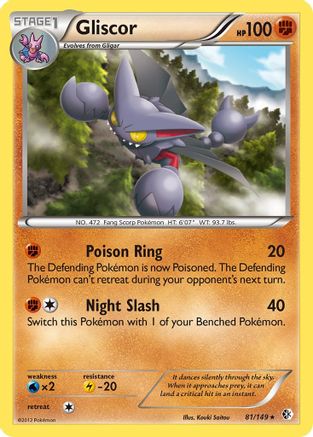 Gliscor 81/149 - Boundaries Crossed Reverse Holofoil