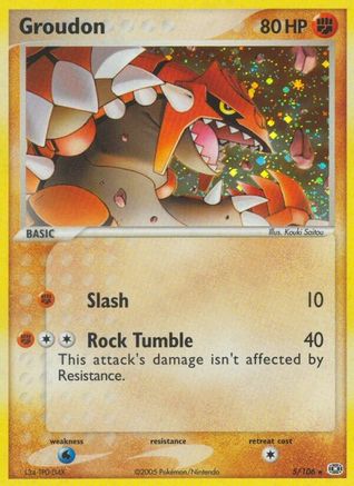 Groudon - 005/106 5/106 - Emerald Reverse Holofoil