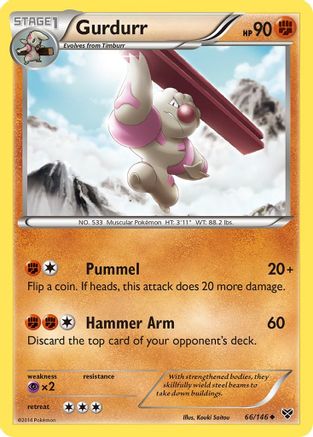 Gurdurr 66/146 - XY Base Set Reverse Holofoil