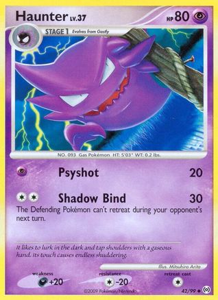 Haunter (42) 42/99 - Arceus Reverse Holofoil