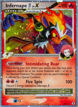Infernape E4 Lv.X 108/111 - Rising Rivals Holofoil