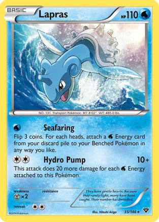 Lapras 35/146 - XY Base Set Reverse Holofoil