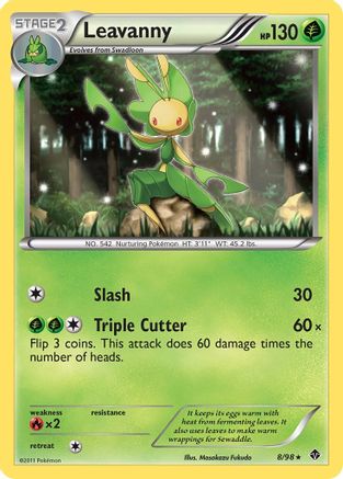 Leavanny (8) 8/98 - Emerging Powers Reverse Holofoil