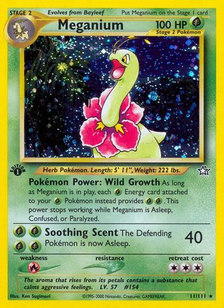 Meganium (11) 11/111 - Neo Genesis 1st Edition Holofoil