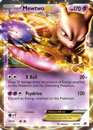 Mewtwo EX 54/113 - Legendary Treasures Holofoil
