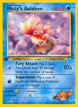 Misty's Goldeen (85) 85/132 - Gym Heroes 1st Edition
