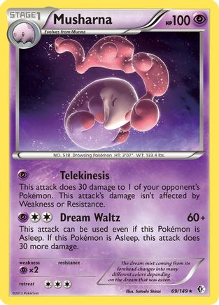 Musharna 69/149 - Boundaries Crossed Reverse Holofoil