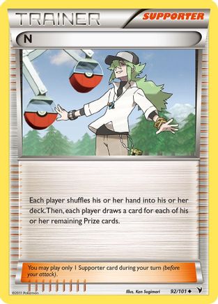 N (Supporter) 92/101 - Noble Victories Reverse Holofoil