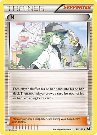 N (Supporter) 96/108 - Dark Explorers Reverse Holofoil