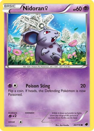 Nidoran F 40/116 - Plasma Freeze Reverse Holofoil