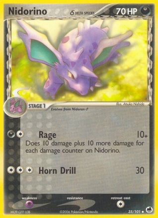 Nidorino (Delta Species) 35/101 - Dragon Frontiers Reverse Holofoil