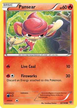 Pansear 22/146 - XY Base Set Reverse Holofoil