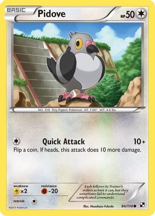 Pidove 84/114 - Black and White Reverse Holofoil
