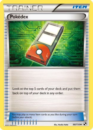 Pokedex 98/114 - Black and White Reverse Holofoil