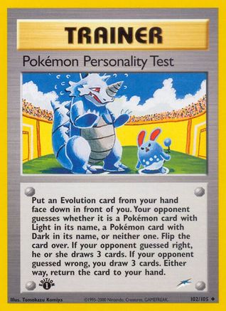 Pokemon Personality Test 102/105 - Neo Destiny Unlimited
