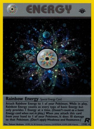 Rainbow Energy (17) 17/82 - Team Rocket 1st Edition Holofoil