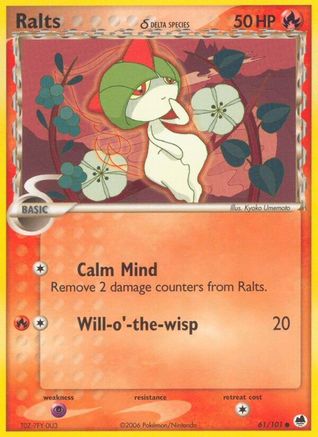 Ralts (Delta Species) 61/101 - Dragon Frontiers Reverse Holofoil