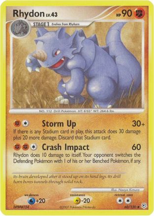 Rhydon 60/130 - Diamond and Pearl Reverse Holofoil