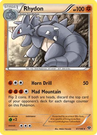 Rhydon 61/146 - XY Base Set Reverse Holofoil