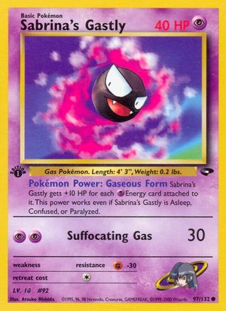 Sabrina's Gastly (97) 97/132 - Gym Challenge 1st Edition