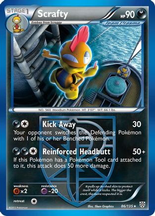 Scrafty (Team Plasma) 86/135 - Plasma Storm Reverse Holofoil