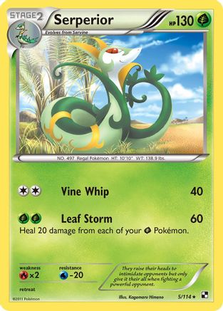 Serperior (5) 5/114 - Black and White Reverse Holofoil