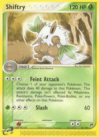Shiftry - 22/100 22/100 - Sandstorm Reverse Holofoil