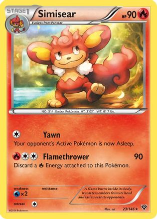 Simisear 23/146 - XY Base Set Reverse Holofoil