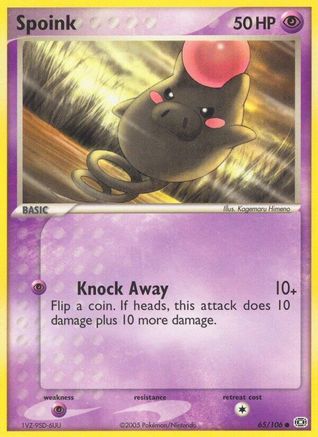 Spoink - 065/106 65/106 - Emerald Reverse Holofoil