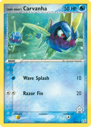 Team Aqua's Carvanha - 48/95 48/95 - Team Magma vs Team Aqua Reverse Holofoil