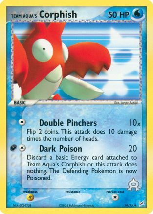 Team Aqua's Corphish - 26/95 26/95 - Team Magma vs Team Aqua Reverse Holofoil
