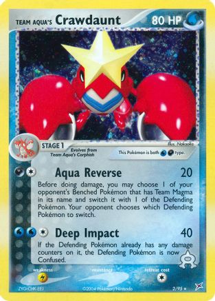 Team Aqua's Crawdaunt - 2/95 2/95 - Team Magma vs Team Aqua Reverse Holofoil