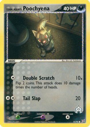 Team Aqua's Poochyena - 54/95 54/95 - Team Magma vs Team Aqua Reverse Holofoil