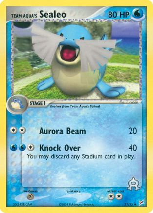 Team Aqua's Sealeo - 31/95 31/95 - Team Magma vs Team Aqua Reverse Holofoil