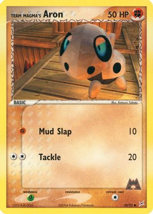 Team Magma's Aron - 58/95 58/95 - Team Magma vs Team Aqua Reverse Holofoil