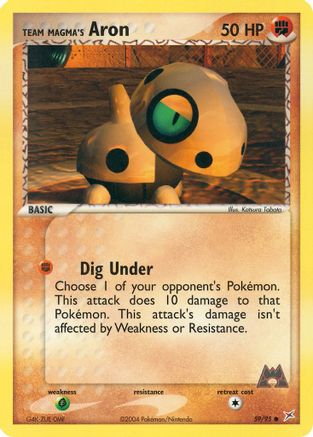 Team Magma's Aron - 59/95 59/95 - Team Magma vs Team Aqua Reverse Holofoil