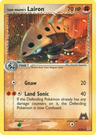 Team Magma's Lairon - 36/95 36/95 - Team Magma vs Team Aqua Reverse Holofoil