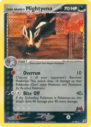 Team Magma's Mightyena - 21/95 21/95 - Team Magma vs Team Aqua Reverse Holofoil