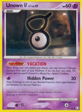Unown (V) 79/146 - Legends Awakened Reverse Holofoil