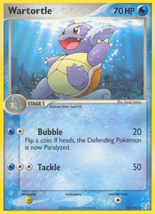 Wartortle - 042/100 42/100 - Crystal Guardians Reverse Holofoil