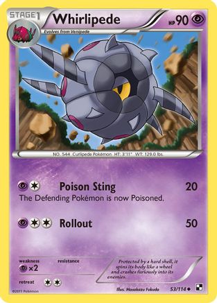 Whirlipede 53/114 - Black and White Reverse Holofoil