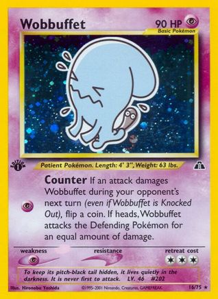 Wobbuffet (16) 16/75 - Neo Discovery 1st Edition Holofoil