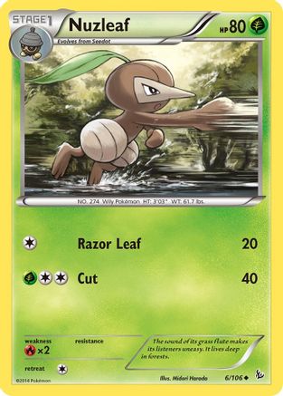 Nuzleaf 6/106 - XY Flashfire Reverse Holofoil