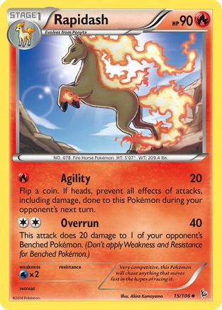Rapidash 15/106 - XY Flashfire